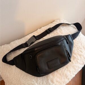Coach Black Leather Belt Bag